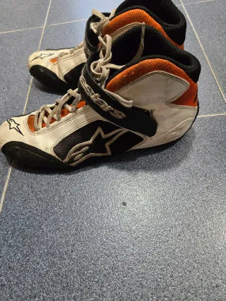 Botas Alpinestars Karting Naranja Blanco