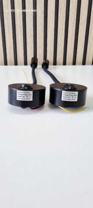 2 LÁMPARAS LED PARED NEGRAS