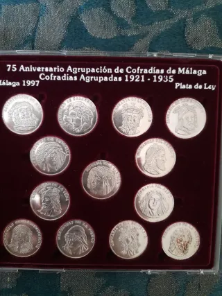 Lote Medallas Semana Santa Málaga 1997 Plata