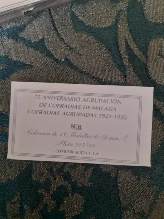 Lote Medallas Semana Santa Málaga 1997 Plata