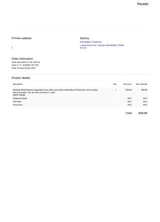 Barrera Cama Matrimonio 200cm