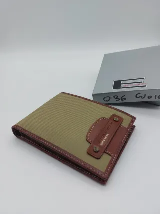 Portafoglio pierre cardin uomo beige vera pelle