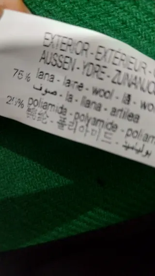 Abrigo Zara Manteco. Talla XS