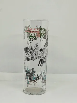 Juego de 8 Vasos Vintage Años 60 Viajes