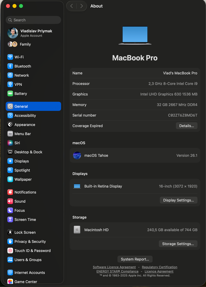 MacBook Pro 16 2019 i9 / 32GB RAM / 1TB SSD afbeelding 3