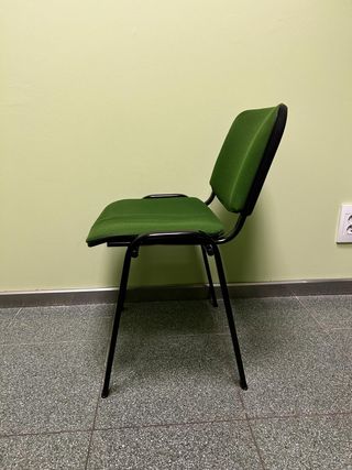 Silla de oficina tapizada verde