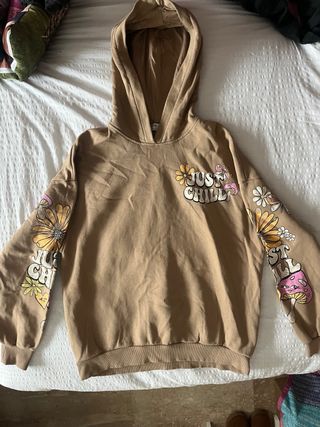 Sudadera Just Chill flores y setas