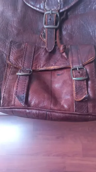 Mochila de piel vintage