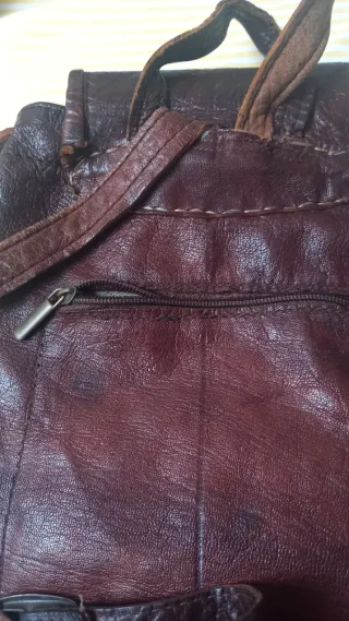 Mochila de piel vintage