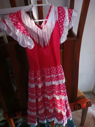Vestido Flamenca Rojo y Blanco