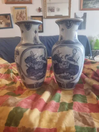 Juego de 2 jarrones de porcelana