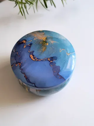 Candela Santorini Blue con Apatite e Quarzo