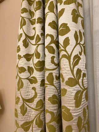 2 Cortinas Verdes y Plateadas