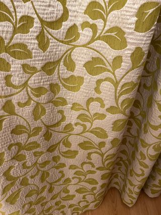 2 Cortinas Verdes y Plateadas