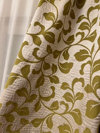 2 Cortinas Verdes y Plateadas