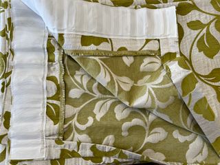 2 Cortinas Verdes y Plateadas