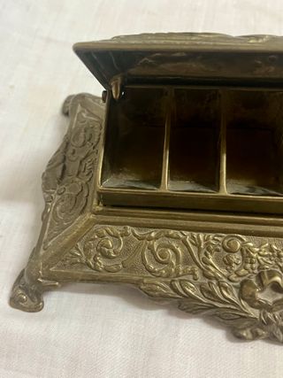 Guarda sellos bronce 5 espacios ~1900