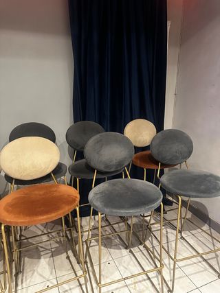 Sillas Altas Terciopelo Metal