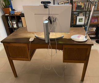 Escritorio antiguo madera y metal