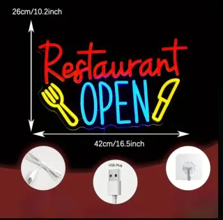 Lampada Neon LED "Ristorante Aperto"