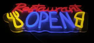 Lampada Neon LED "Ristorante Aperto"