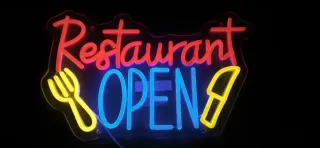 Lampada Neon LED "Ristorante Aperto"