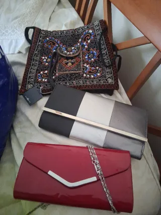 Lote 3 borse: festa, mano, tracolla