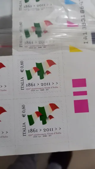 1 pezzo Francobollo Unità d'Italia 1861-2011