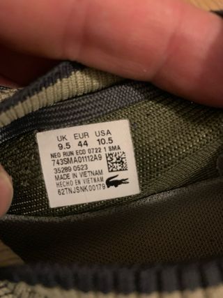 Zapatillas Lacoste NEO RUN caqui