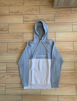 Sudadera Jack & Jones gris y blanca
