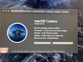 iMac 27 Late 2013 i5 3.2GHz 4 núcleos