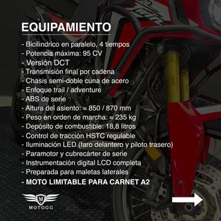 HONDA AFRICA TWIN DTC - 2021 con 36.000 km