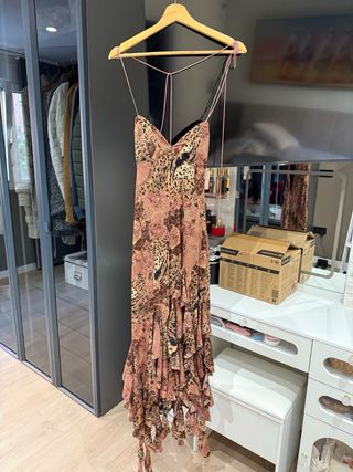 Vestido largo estampado