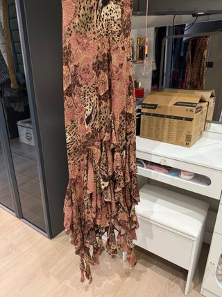 Vestido largo estampado