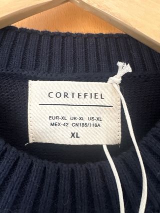 Jersey Cortefiel Hombre Talla XL Azul Punto