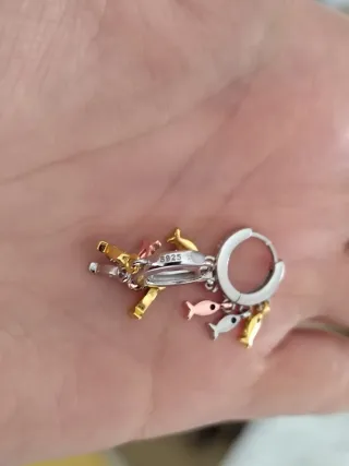 Pendientes aro con peces