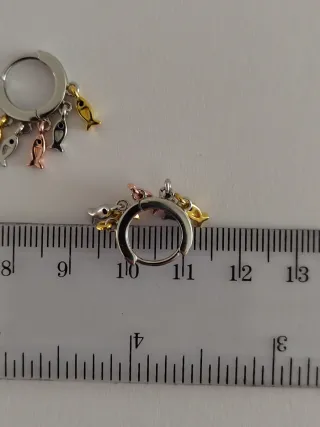Pendientes aro con peces