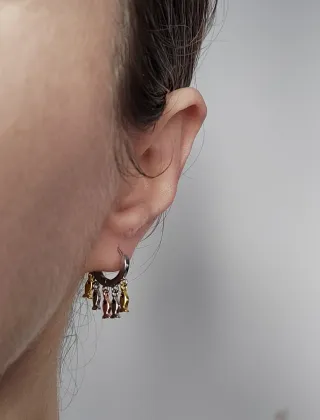 Pendientes aro con peces