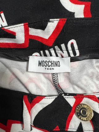 Leggings Moschino XS Cuore Nero Rosso