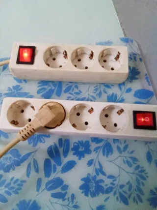 Regleta 5 enchufes con interruptor