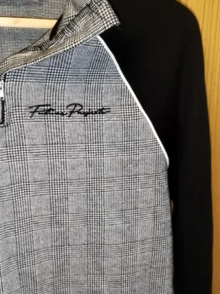 Sudadera Primark QuarterZip Cuadros Príncipe Gales