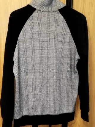 Sudadera Primark QuarterZip Cuadros Príncipe Gales