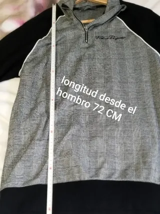 Sudadera Primark QuarterZip Cuadros Príncipe Gales