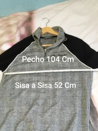 Sudadera Primark QuarterZip Cuadros Príncipe Gales