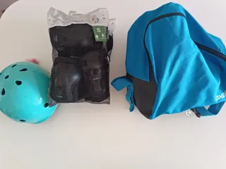 Set Patines, Casco, Protecciones y Bolsa Oxelo
