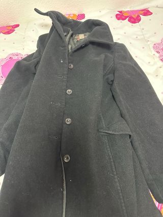 Gabardina negra mujer