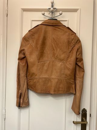 Cazadora de cuero 100% piel marrón