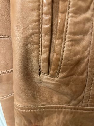 Cazadora de cuero 100% piel marrón