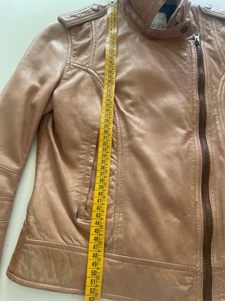 Cazadora de cuero 100% piel marrón