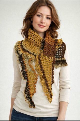 Sciarpa uncinetto fatta a mano